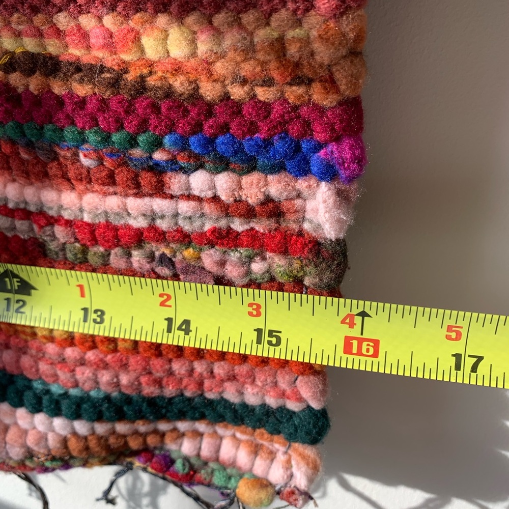 Colorful Indian Tapestry with Vintage Hanger - Picture 10 of 10